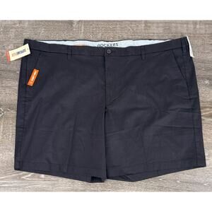 Dockers Mens Supreme Flex Ultimate Chino Shorts Slash Pockets Size 54 Black NWT